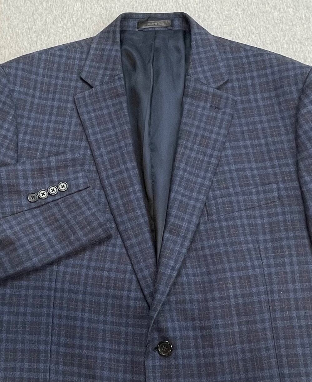 Lauren Ralph Lauren Blazer Mens 46R Plaid Silk Wool Blend 2-Button Single Breast